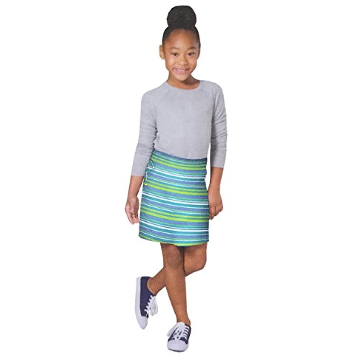 Tranquility Girls Sporty Skort Green Stripes 6 7 8