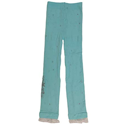 Disney Frozen Elsa Girls' Footless Tights Small 4-6 Blue