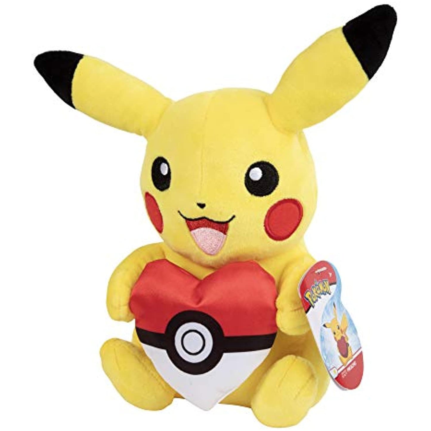 Pokémon Pikachu 8" Plush Stuffed Animal with Heart Poke Ball
