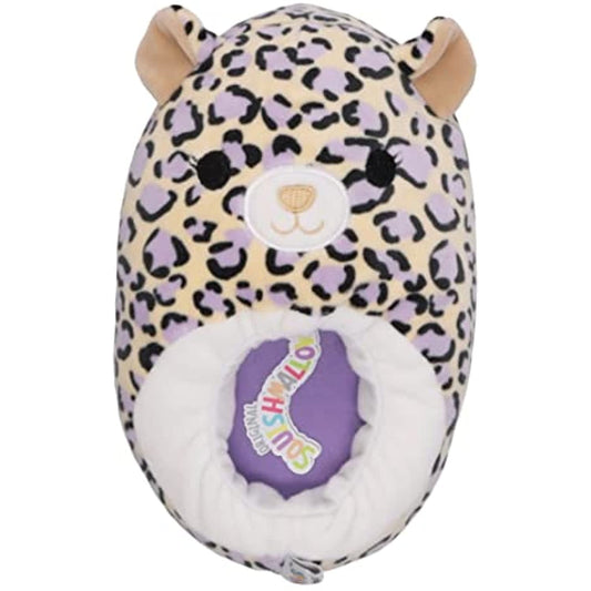 Squishmallows Ashlyn the Purple Cheetah Plush Kids Slippers