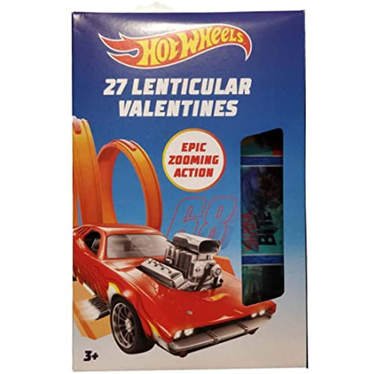 Hot Wheels 27 Lenticular Valentine Cards
