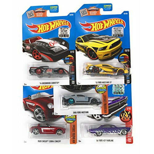 Hot Wheels Muscle Car Madness 5 Pack Random Diecast Bundle Set
