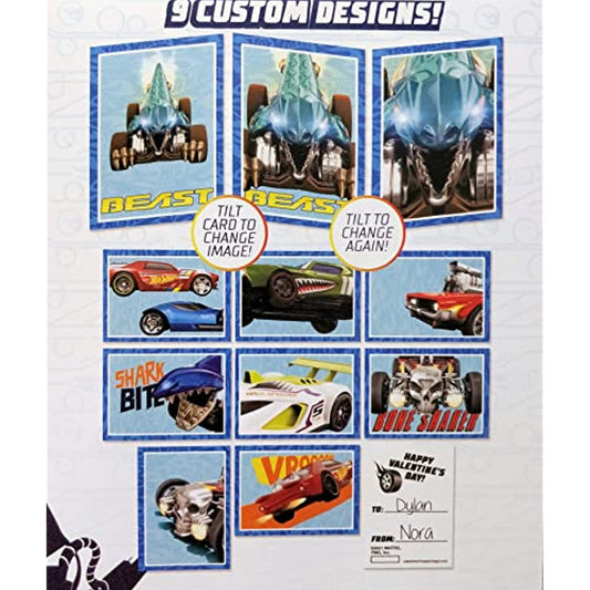 Hot Wheels 27 Lenticular Valentine Cards