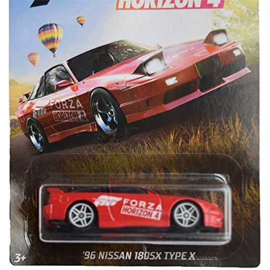 Hot Wheels Forza Horizon 4 '96 Nissan 180SX Type X 2/6 Red 1:64 Diecast Car