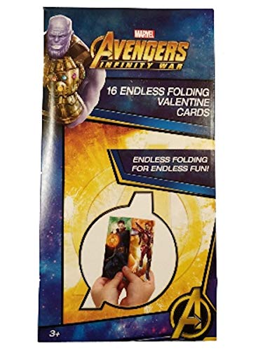Marvel Avengers Infinity War 16 Endless Folding Valentine Cards