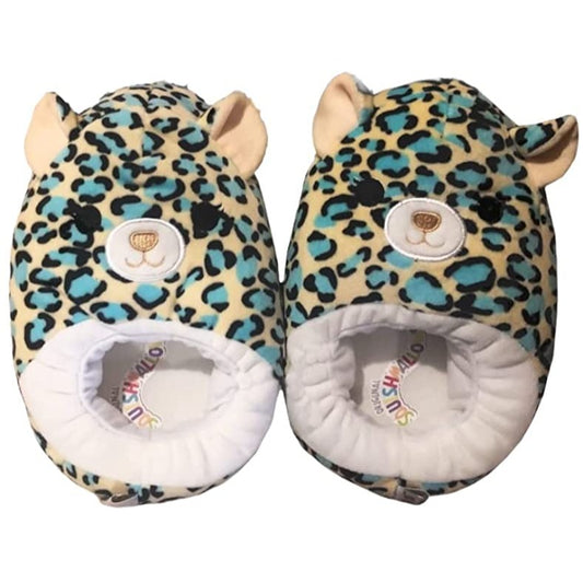 Squishmallows Liv the Leopard Kids Slippers Plush Size 11/12