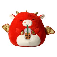 Squishmallows Baiden the Dragon with Boba Tea Foodie Squad 7.5" Plush Stuffed Animal