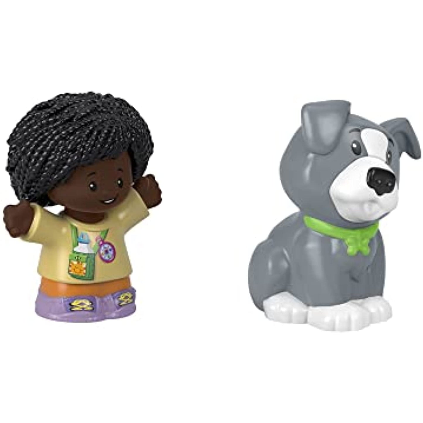 Fisher-Price Little People Hiker and Gray Dog Figures Play Toy Set