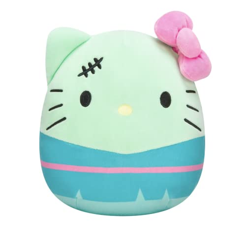 Squishmallow Official Kellytoy Halloween Squishy Soft Plush Toy Animals (Sanrio® Hello Kitty® Franken Kitty, 8 Inch)