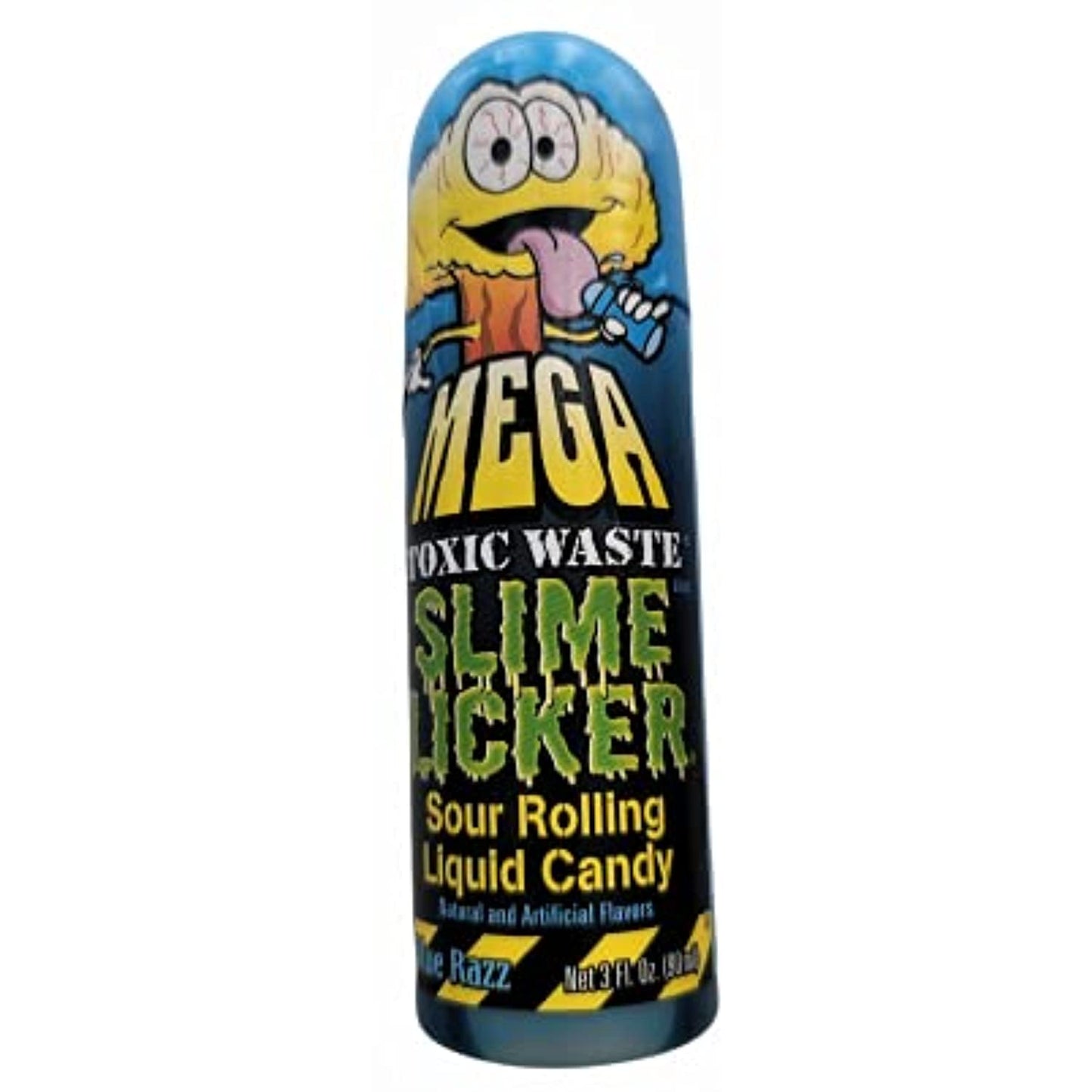 Mega Toxic Waste Slime Licker Sour Rolling Liquid Candy Blue Razz Flavo 3 Fl Oz