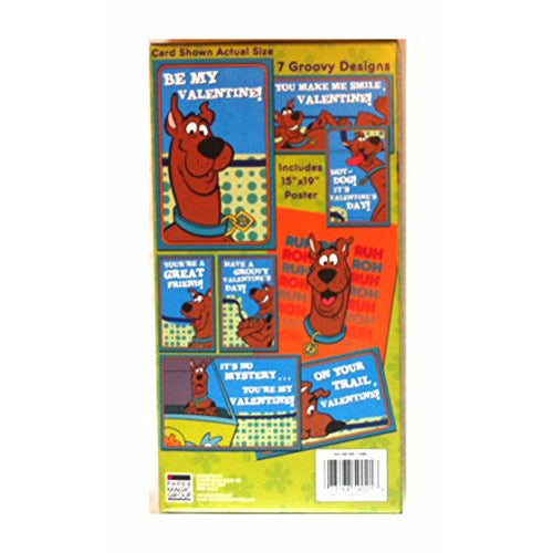 Scooby Doo 34 Count Valentines With 15" x 19" Bonus Poster Valentine's Day Classroom Exchange Cards