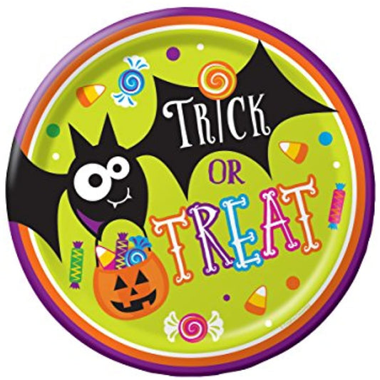 Gone Batty Trick or Treat 9" Dinner Lunch Plates Halloween Party Supplies 24