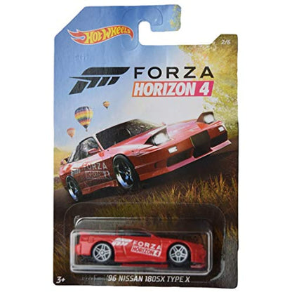 Hot Wheels Forza Horizon 4 '96 Nissan 180SX Type X 2/6 Red 1:64 Diecast Car