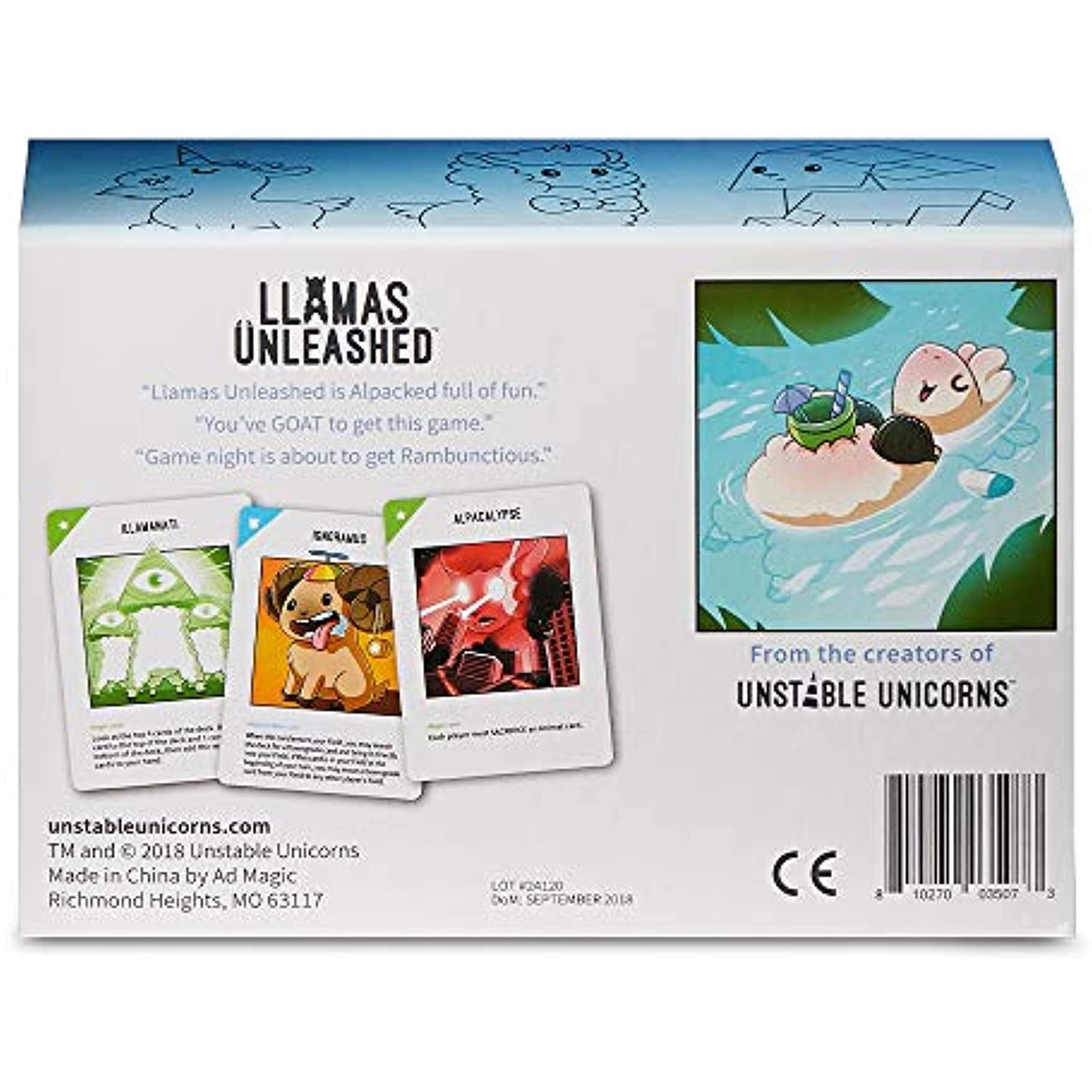 Llamas Unleashed Card Game - from The Creators of Unstable Unicorns - A Strategic Card Game & Party Game for Adults & Teens