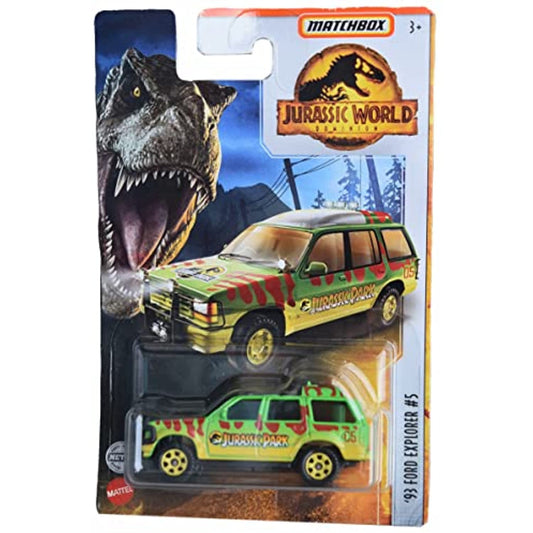Matchbox Jurassic Park '93 Ford Explorer Jurassic World Dominion Diecast Car