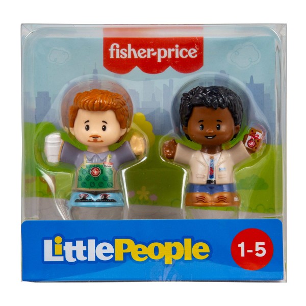 Fisher-Price Little People Barista and Customer Figures Play Toy Set